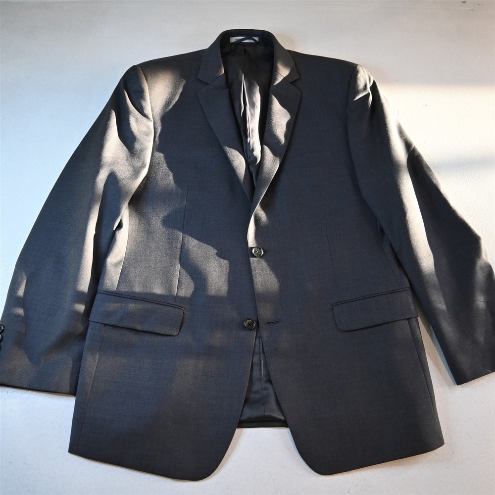Joseph Abboud 40R Gray 100% Wool Mens Blazer Suit Jacket Sport Coat